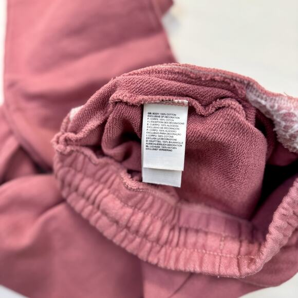 North Face Drawstring Jogger Sweatpants Women’s XS Pink 100% Cotton Cozy Gym - Picture 10 of 14